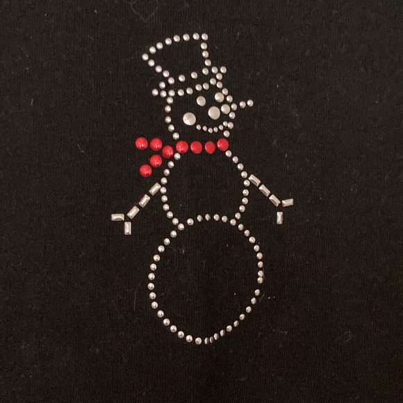 Black snowman long sleeve shirt - Picture 2 of 4